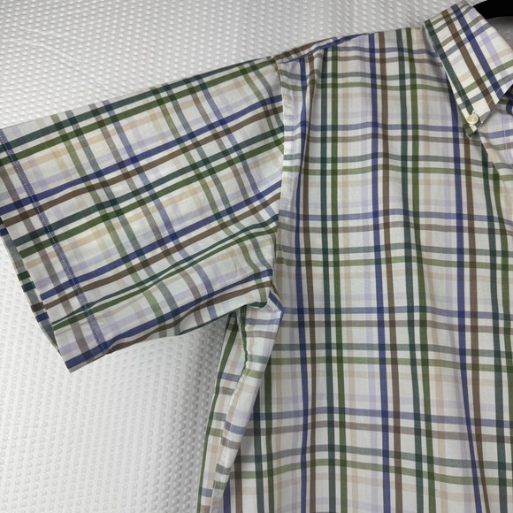 Dockers Men's L Plaid Short Sleeve Button Up Shirt Work Office Casual Business - Picture 9 of 9